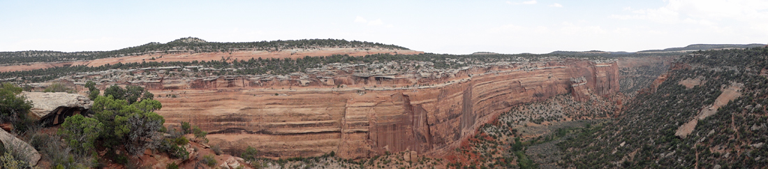panorama from Fallen Rock Overlook in Colorado National Monument