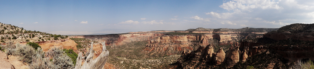 panorama of Coke Ovens Overlook in Colorado National Monument