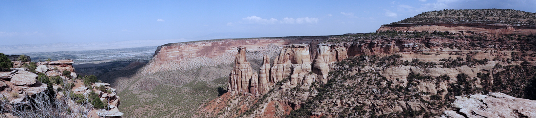 panorama at Monument Canyon in Colorado National Monument