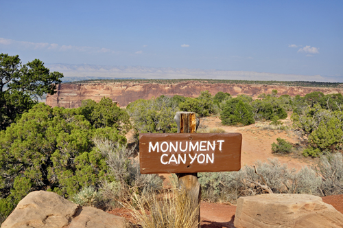 sign: Monument Canyon