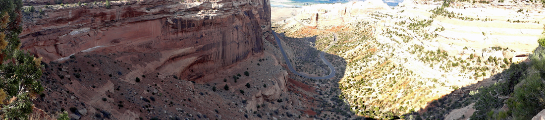 panorama view of Fruita Canyon from Colorado National Monument