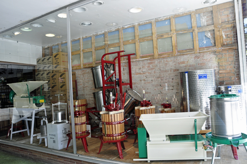 A wine making store