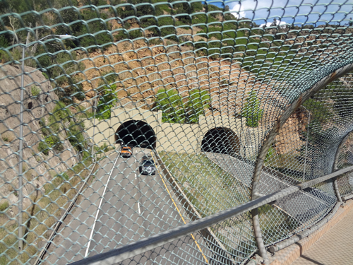 view of the tunnels from the bridge