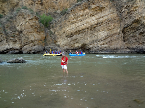 Karen Duquette in the Colorado River