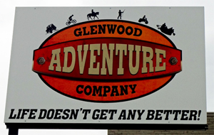 sign: Glenwood Adventure Company