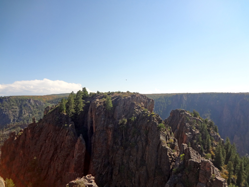 sharp pointy cliffs at Black Canyon National Park