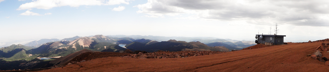 view from the summit of Pikes Peak
