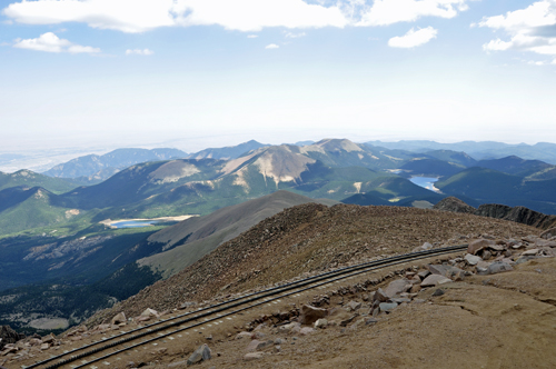 view from the summit of Pikes Peak