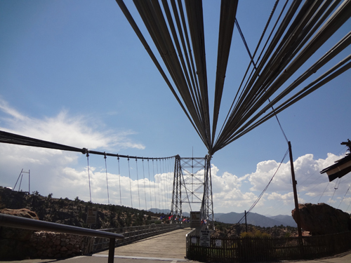 cables on the suspension bridge