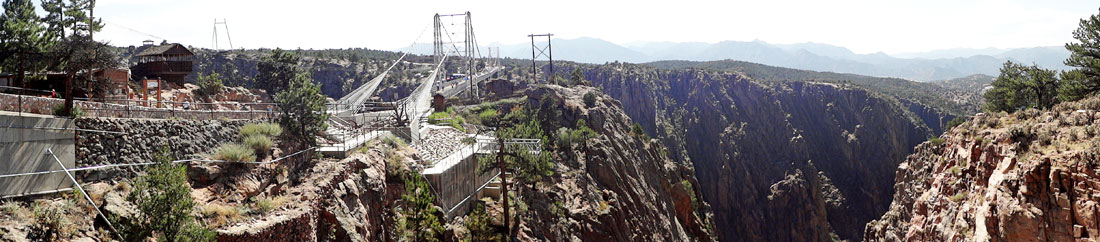 panorama of the suspension bridge