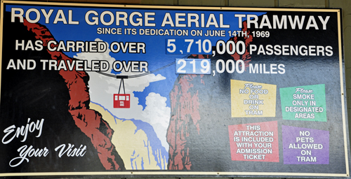 sign: Royal Gorge Aerial Tramway