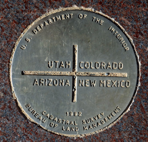 four USA states plaque