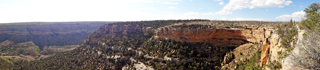 panorama of the cliff dwellings