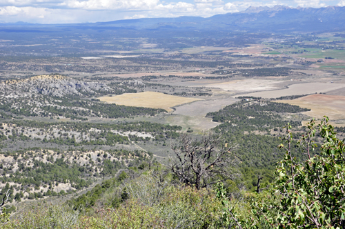 view of the valley from Mancos Valley Overlook