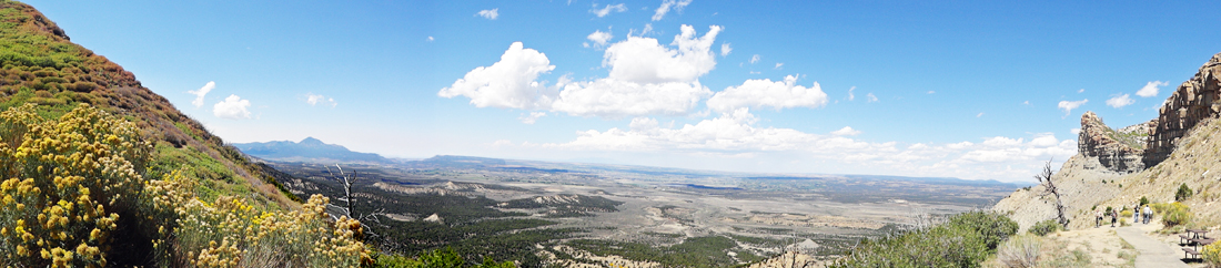 panorama from Knife Edge Overlook at Mesa Verde National Park