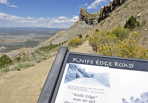 the beginning of Knife Edge Road