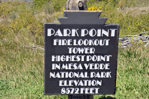Park Point Overlook sign
