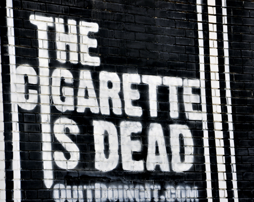 sign - the cigarette is dead