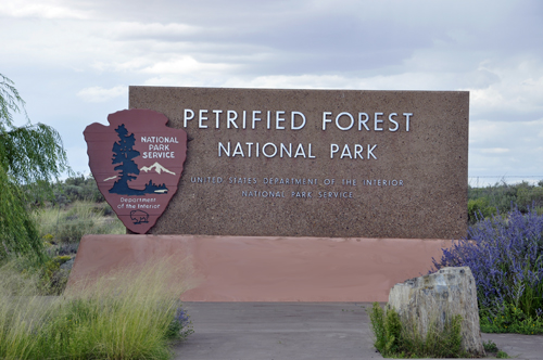Petrified Forest National Park sign
