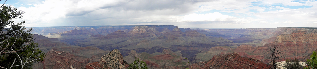 panorama view of the Grand Canyon from Grandview Point