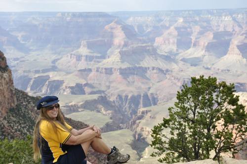 Karen Duquette at Yaki Point in the Grand Canyon