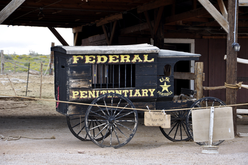 old western jail wagon