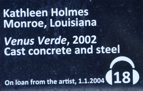 sign about the art sculpture # 18