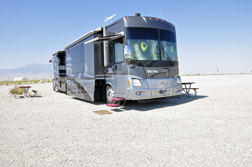The RV of the two RV Gypsies in Baker, Nevada