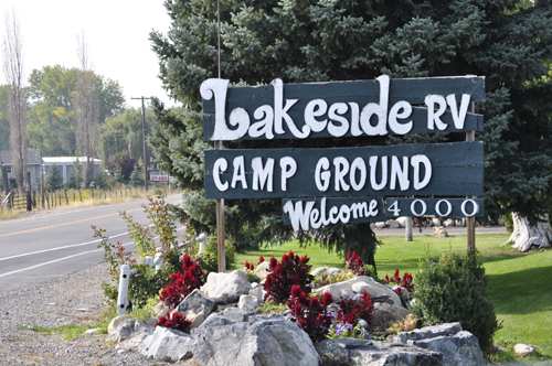 sign: Lakeside RV campground