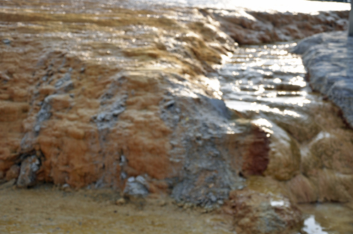 close-up views of the edges of the geyser