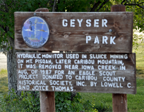 sign: Geyser Park