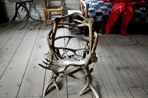 antler chair at Historical General Store
