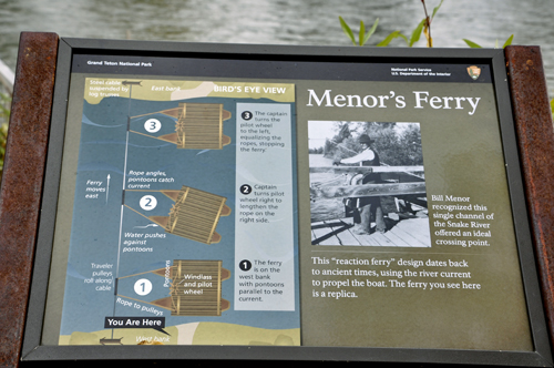 sign about Menor's Ferry