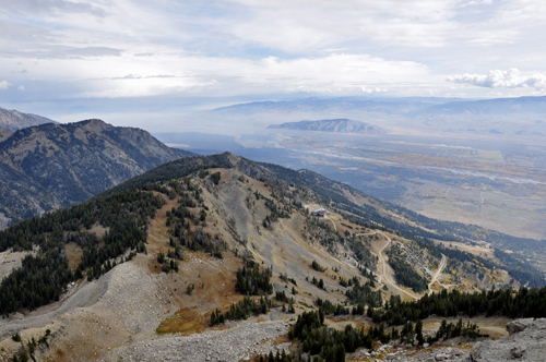view from the top of Jackson Hole tramway