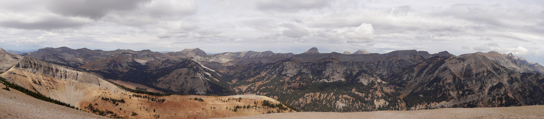 panorama from Lee Duquette at the top of the Jackson Hole tramway