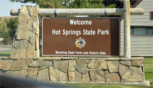sign: Welcome to Hot Springs State Park