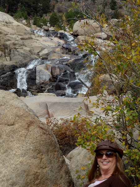 Karen Duquette and the waterfall
