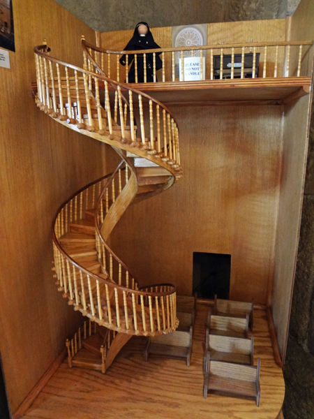 model of the staircase with the additional railing