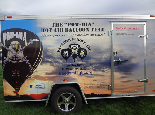 POW-MIA hot air Balloon truck