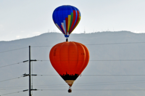 hot air balloon hitch-hike - LOL