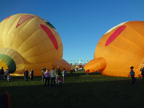 Jim & Betty balloons being inflated
