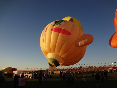 Betty the balloon being inflated
