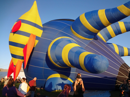 Sea Fantasy hot air balloon is being inflated