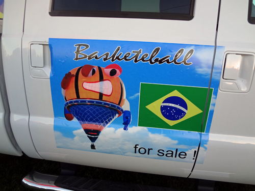 The Basketball hot air balloon truck