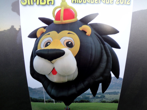 picture on the truck of Simon the hot air balloon