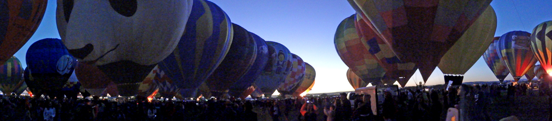 panorama of the many ballooons