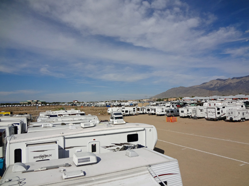 some of the RVs in the campground