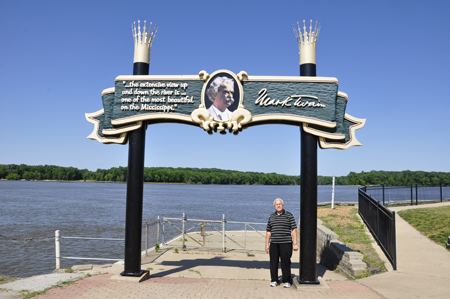 Lee Duquette by the Mississippi River in Hannibal, Missouri