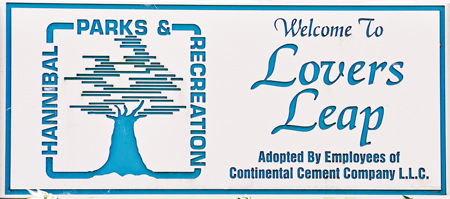 sign: Welcome to Lovers Leap
