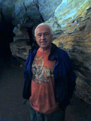 Lee Duquette in the Mark Twain Cave